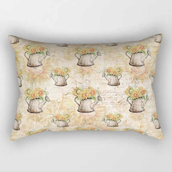 Vintage Sunflowers #7 Rectangular Pillow