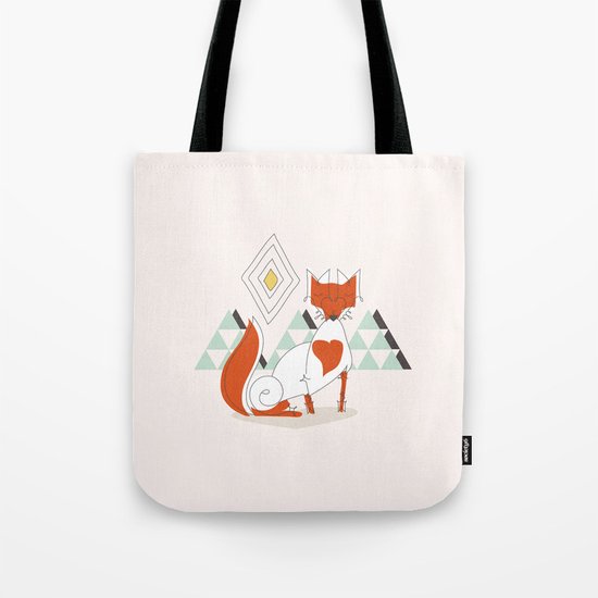 Fox in the mountain Tote Bag