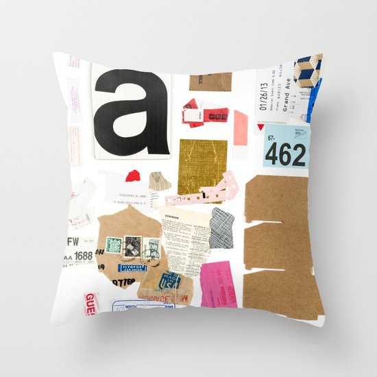 Paper Trail I Throw Pillow