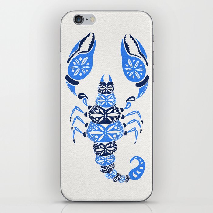 Blue Scorpion iPhone Skin