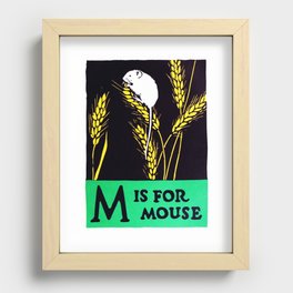 M is for mouse Recessed Framed Print