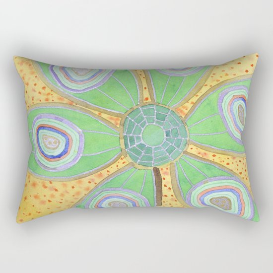 Glamourous Succulent with Rings Rectangular Pillow