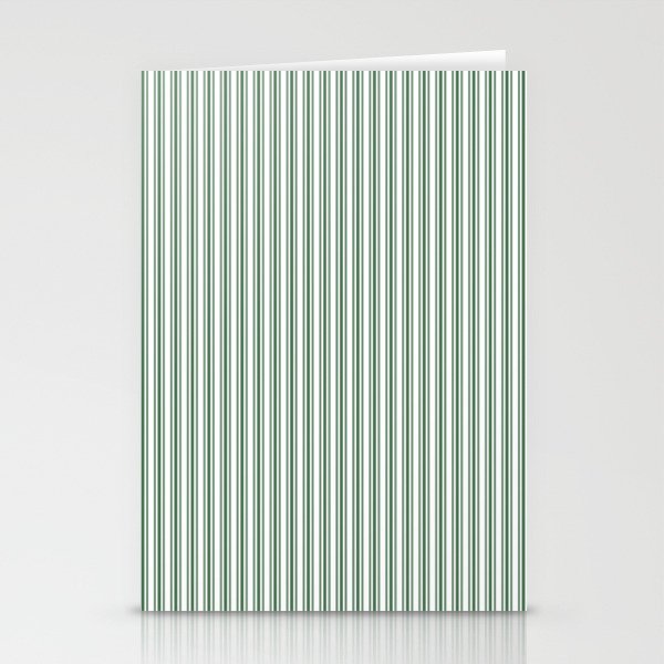 Classic Small Green Boot Green French Mattress Ticking Double Stripes Stationery Cards