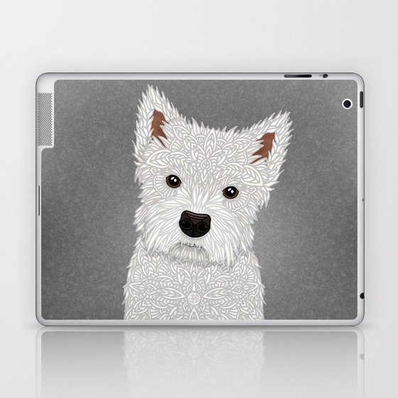 Cute West Highland Terrier Portrait Laptop & iPad Skin