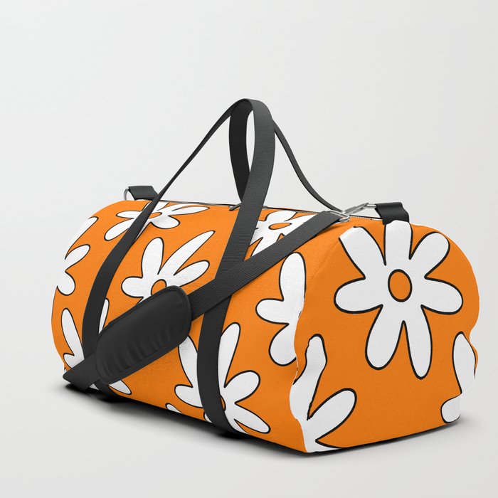 Pattern groovy daisy. Hippie retro vintage flowers seamless