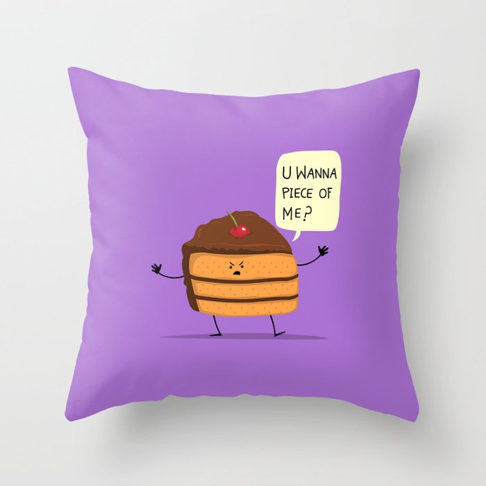 Trouble Caker! Throw Pillow