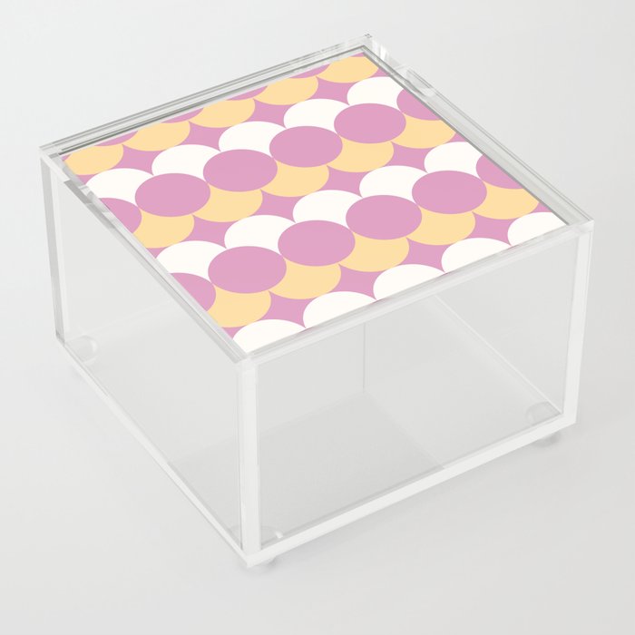 Retro Circular Pattern IX Acrylic Box