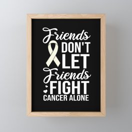 Lung Cancer Ribbon White Awareness Survivor Framed Mini Art Print