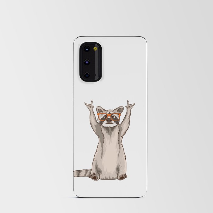 Raccoon In Sunglasses Showing A Rock Sign Android Card Case