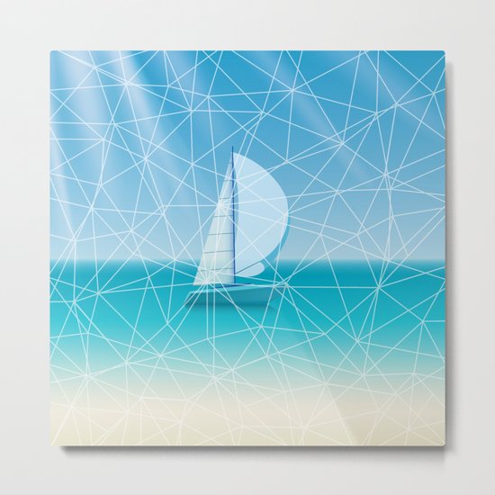 Geometric sea Metal Print