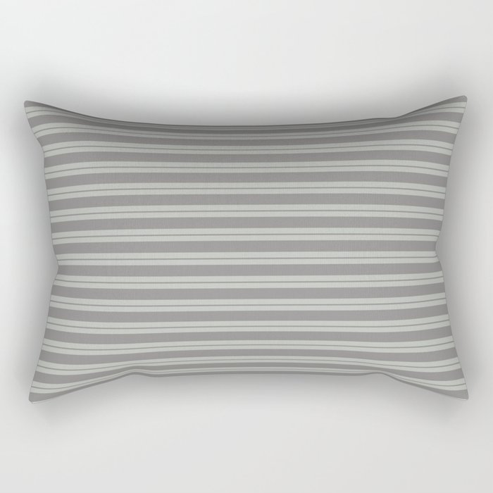 Benjamin Moore Cinder Dark Gray AF-705 and Color of the Year 2019 Metropolitan Stripes Rectangular Pillow