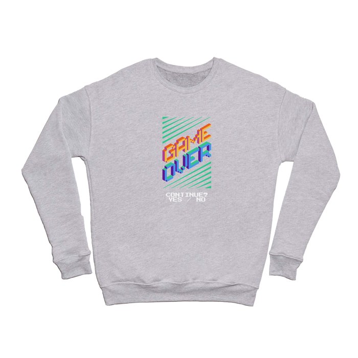 Game Over Continue Gaming Design Crewneck Sweatshirt