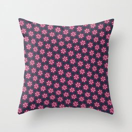 Tiny Pink Flowers Pattern Throw Pillow