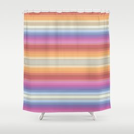 sun down stripe Shower Curtain