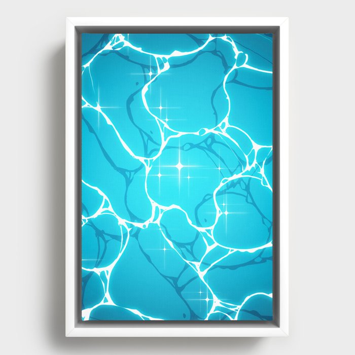 Anime water - Summer version Framed Canvas