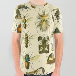 Adolphe Millot "Insectes" Nouveau Larousse 1905 All Over Graphic Tee