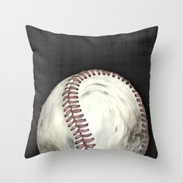 Vintage Baseball Art Throw Pillow