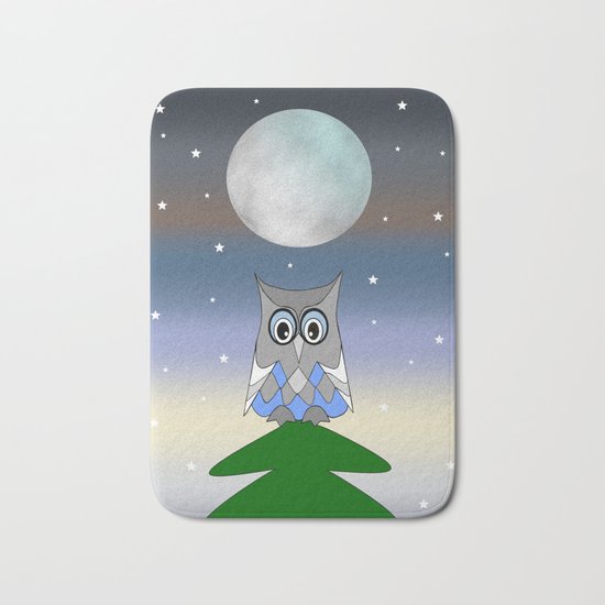 Moon Owl Bath Mat