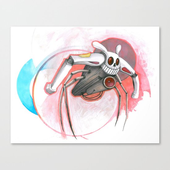attack of the bunny bot Canvas Print