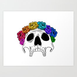 Flower Crown Art Prints For Any Decor Style Society6,Base Anime Girl Falling Drawing