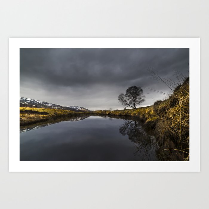 Clouds Roll over the Spey Art Print