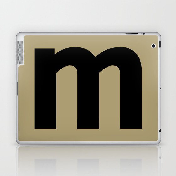 letter M (Black & Sand) Laptop & iPad Skin