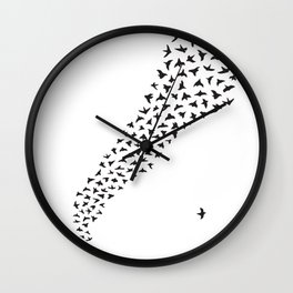 Flock of Birds // Black Wall Clock