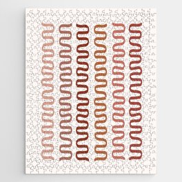 Abstract Shapes 228 in Desert Earth Brown Shades (Snake Pattern Abstraction) Jigsaw Puzzle