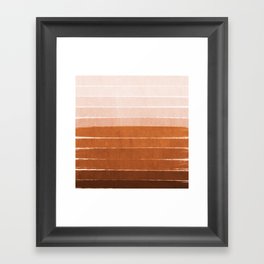 Sunset - rust, terracotta, clay, desert, sunshine, boho, ombre, paint, sunset colors,  Framed Art Print