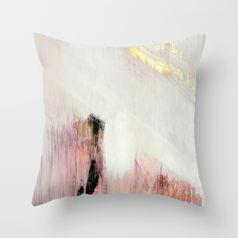 pink gold pillow