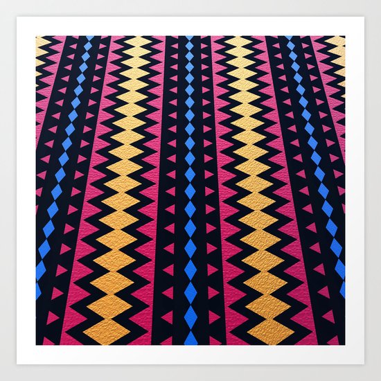 Aztec Pattern with Textured Appearance Art Print