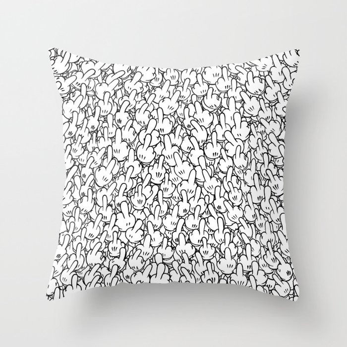 Middle Fingers Of Mickey Mouse Throw Pillow By Dima V Society6