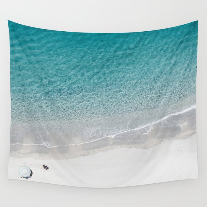 Drone Beach Wall Tapestry