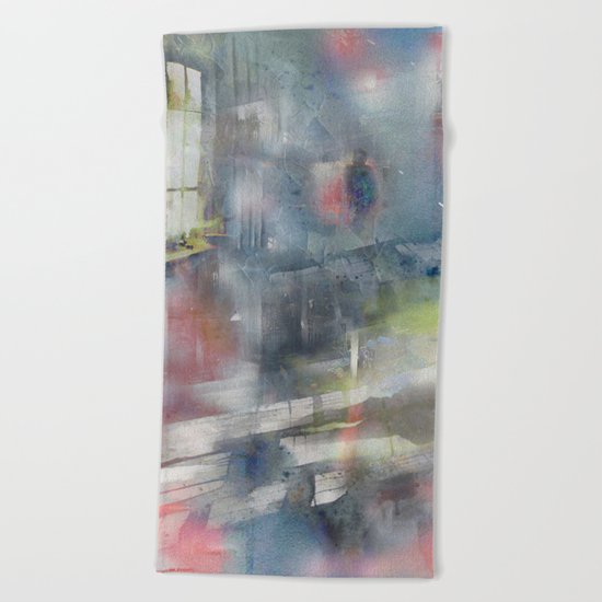 The day my father left Beach Towel