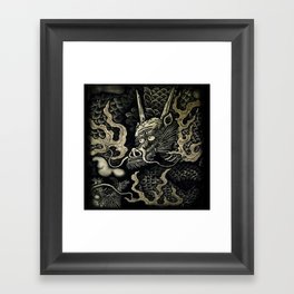Black Dragon Framed Art Print