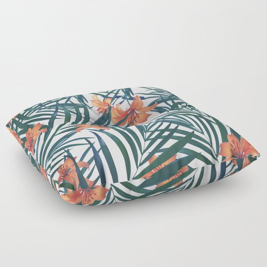 Tropical Lilies Floor Pillow