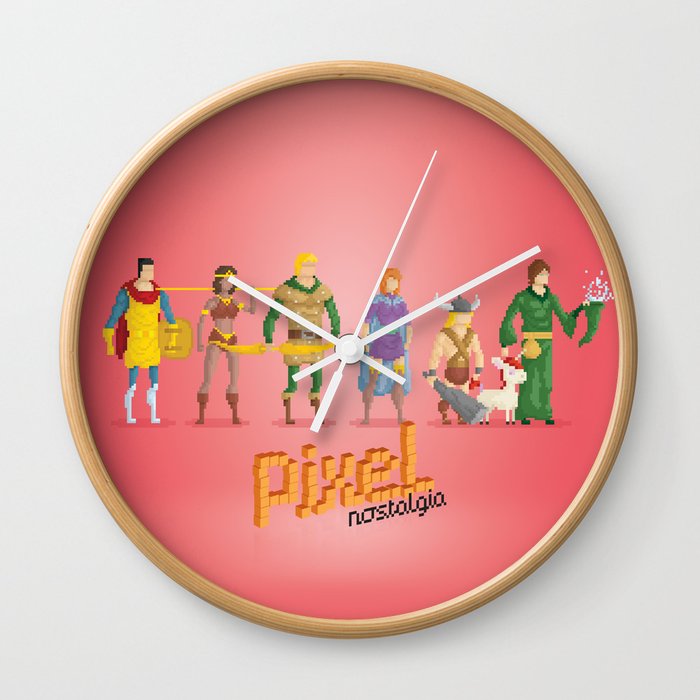 Dungeons and Dragons - Pixel Nostalgia Wall Clock