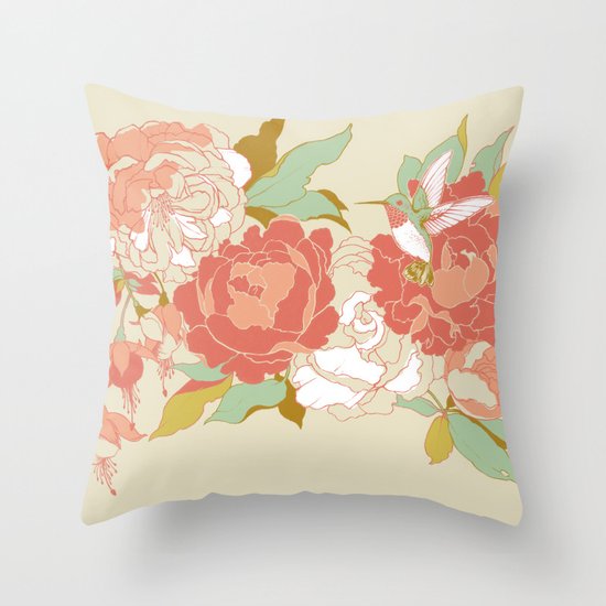 garden party Throw Pillow