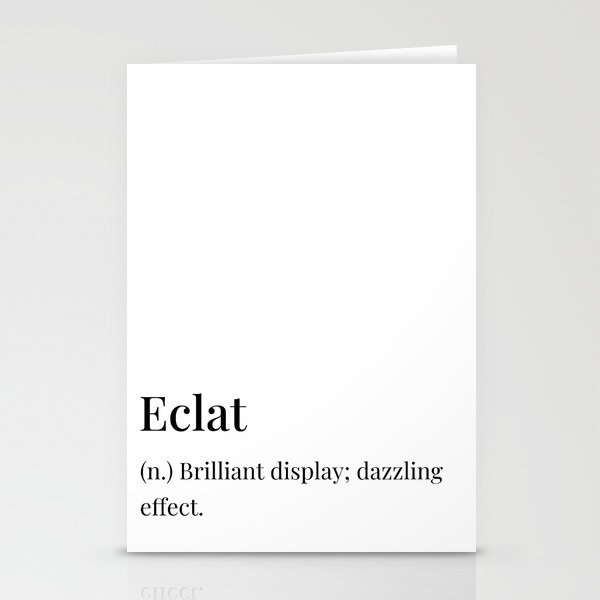 Eclat definition Stationery Cards