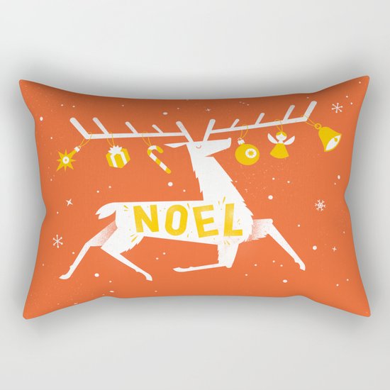 Christmas Reindeer Rectangular Pillow