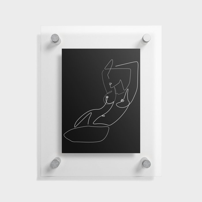 Night Nakedness / woman body drawing Floating Acrylic Print