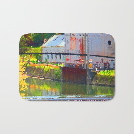 Pointillism: Snoqualmie Falls Bath Mat