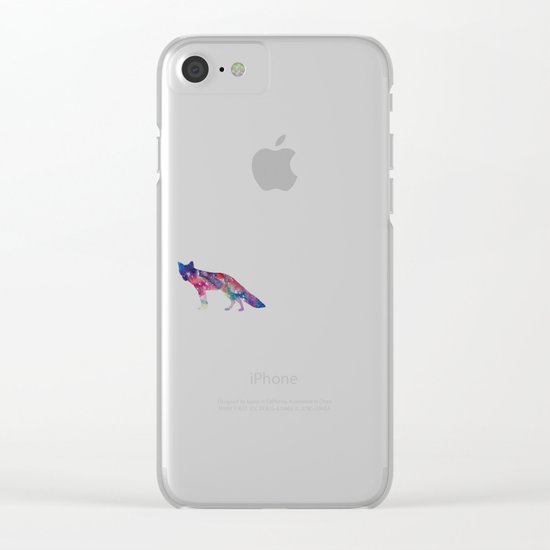 Cosmic Fox Clear iPhone Case