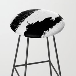 Abstract black and white stripes Bar Stool