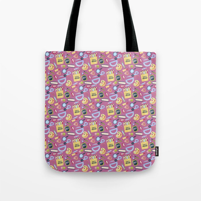 BACK TO SCHOOL - ARTS AND CRAFTS PATTERN Tote Bag