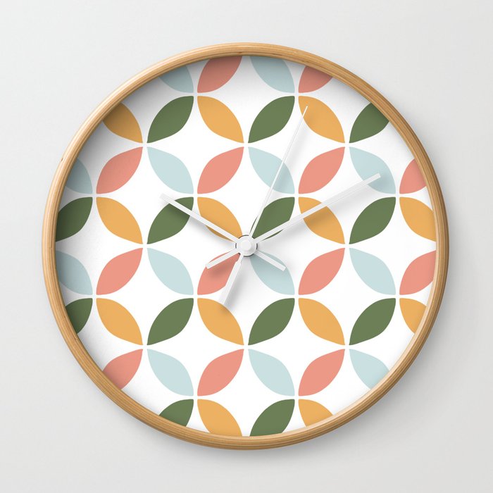 70s cheerful geometric Wall Clock