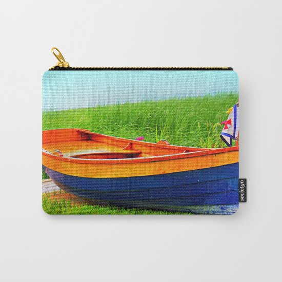 Vintage Wood Row Boat Carry-All Pouch