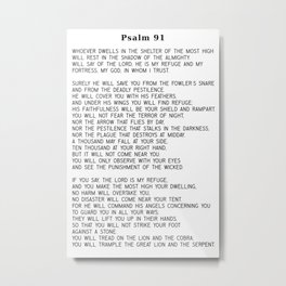 Psalm 91 #minimalism Metal Print | Motivational, Holy, Inspirational, Bibleverse, Oldtestament, Minimalist, Psalm91, Psalms, Religion, Belief 
