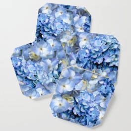 Blue hydrangeas - floral art  Coaster