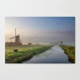 Windmill the Wingerdse Molen near Bleskensgraaf Canvas Print